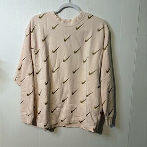 Nike Light Pink Sweater with Gold Accents